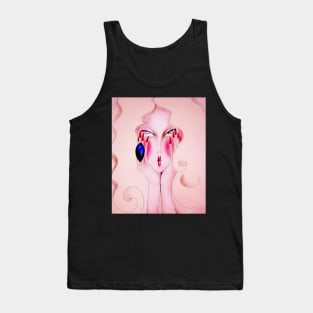 pink seventies fashion girl poster make up and nails Tank Top